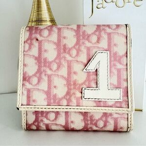 DIOR Girly Dior Pink Patterned Wallet with Number Detail